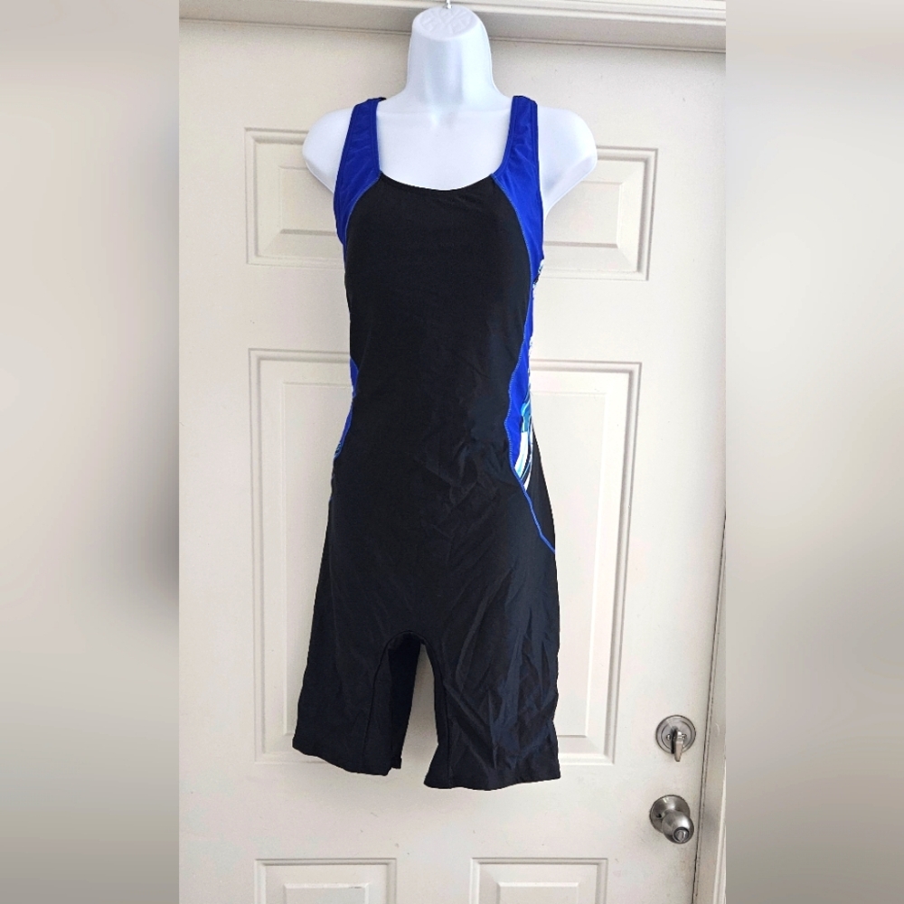 Black n Blue Workout Swimsuit